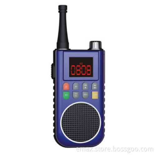 MP3 Walkie Talkie, 3W Output Power with Torch Function